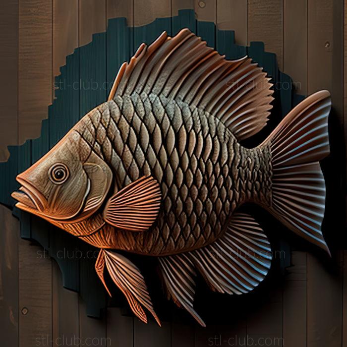 3D model st Tilapia genus fish (STL)